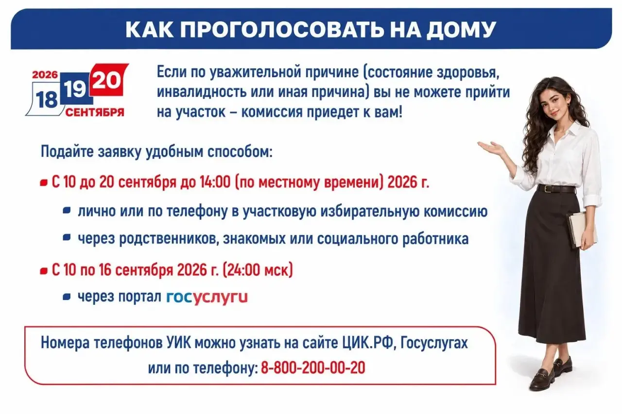 Не можете прийти на выборы? На ЕДГ-2026 можно проголосовать дома