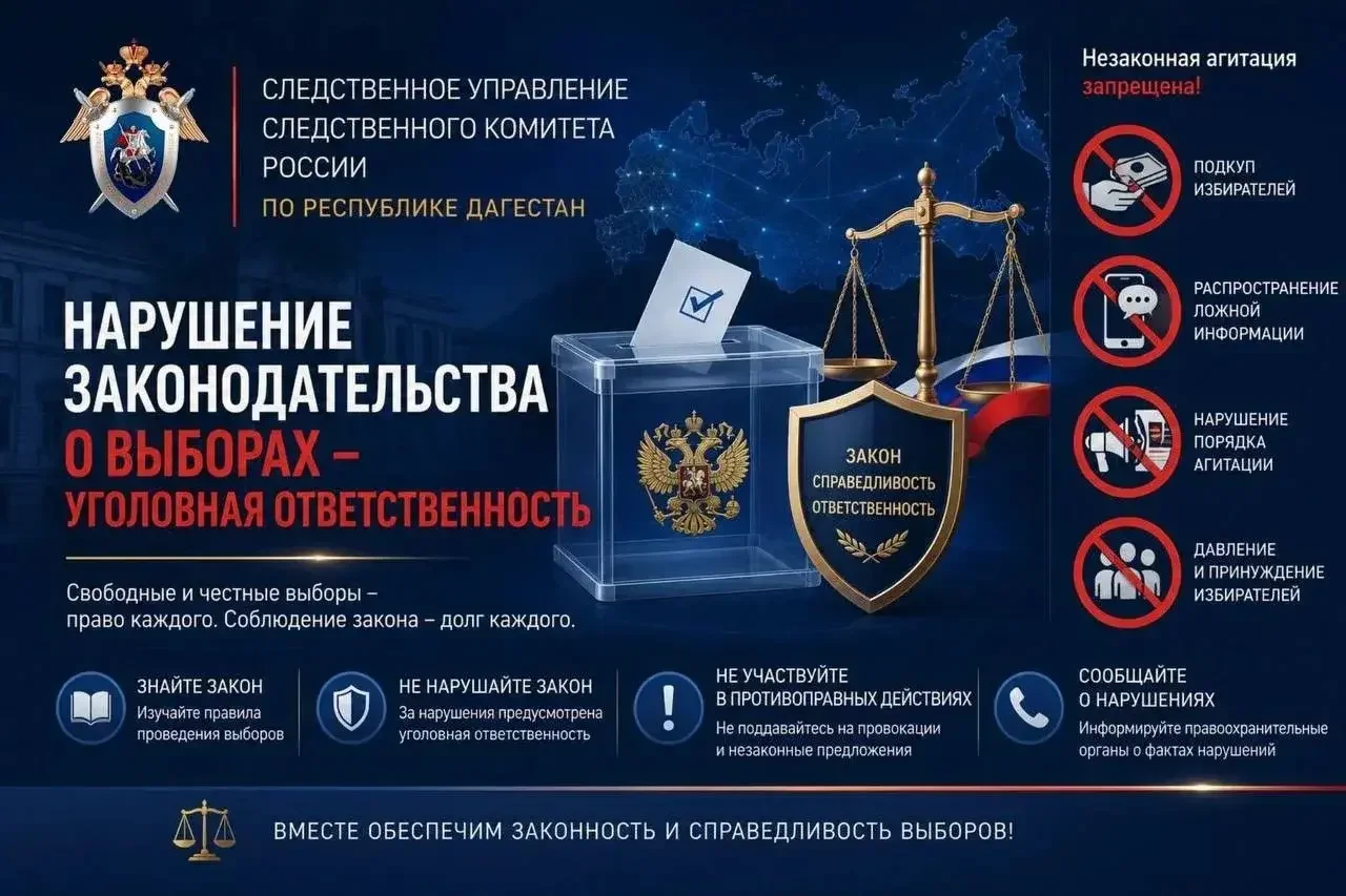 Подкуп и фальсификация на выборах могут привести к уголовному делу: СК Дагестана предупредил о последствиях