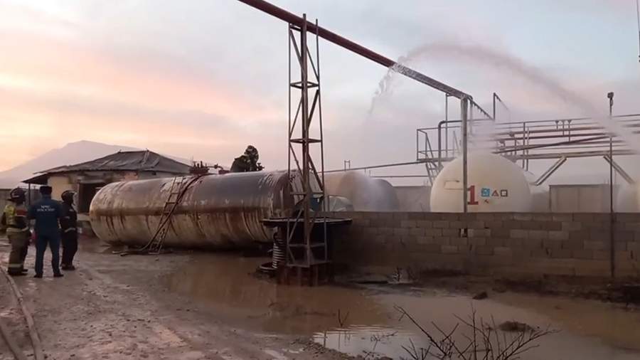В Новом Хушете завершили перекачку газа после пожара