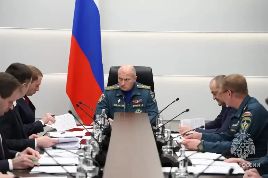 Сергей Меликов на федеральном штабе МЧС - Дагестан продолжает ликвидацию последствий ЧС